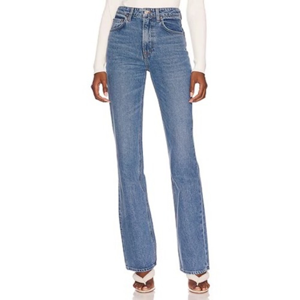 GRLFRND Melanie High Rise Bootcut Jeans Lovers Lane 100% Cotton Womens 28